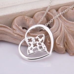 Ladies 925 Silver Heart Shaped necklace